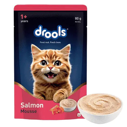 Drools Salmon Mousse Adult Wet Cat Food 80g (5+1 Pack)
