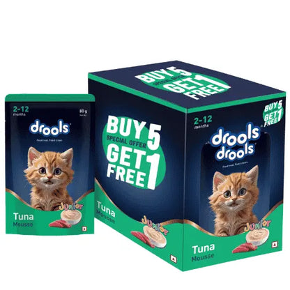 Drools Tuna Mousse Kitten Wet Food 80g (5+1 Pack)
