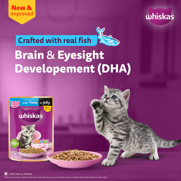 Whiskas tuna jelly gravy kitten 