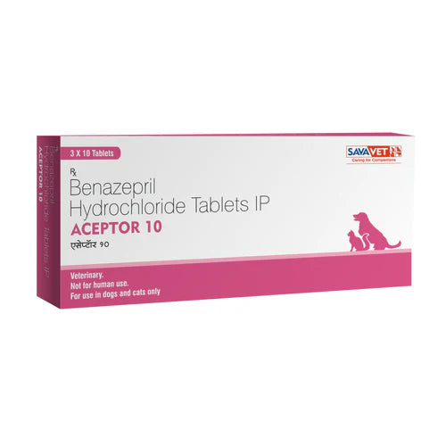 Savavet Aceptor (Benazepril Hydrochloride) 10mg Tablets for Dogs & Cats (10 Tablets)