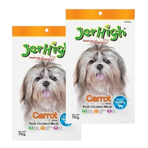 JerHigh Carrot Dog Treats Chicken Meat Stick