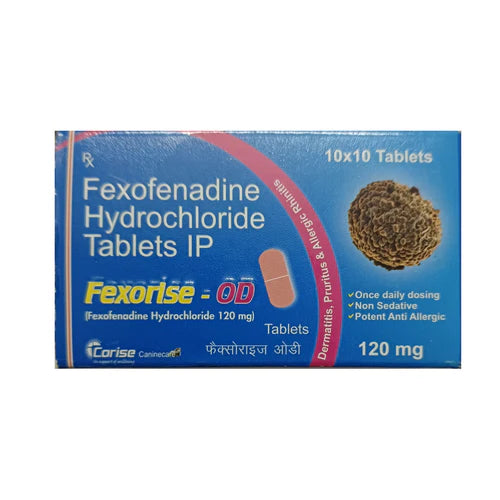 Corise Fexorise OD Tablets for Dogs and Cats | Fexofenadine Hydrochloride 120 mg Antihistamine