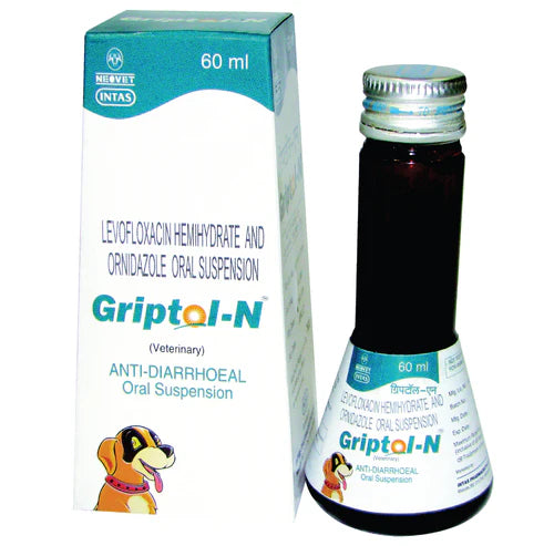 Intas Griptol-N Syrup Antidiarrheal Suspension for Dogs (60ml)
