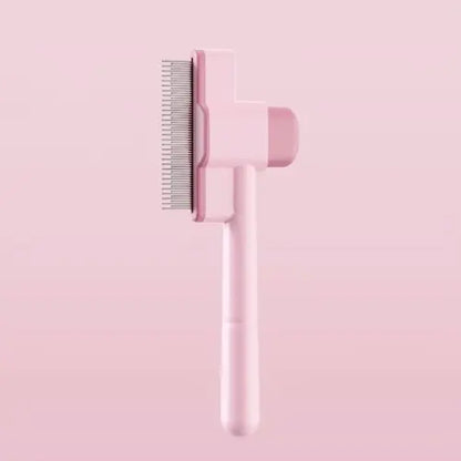 Pet Grooming Comb with Easy Release Button Slicker Brush for Dogs & Cats