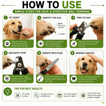Smarty Pet Nail Cutter with Filer for Dogs & Cats