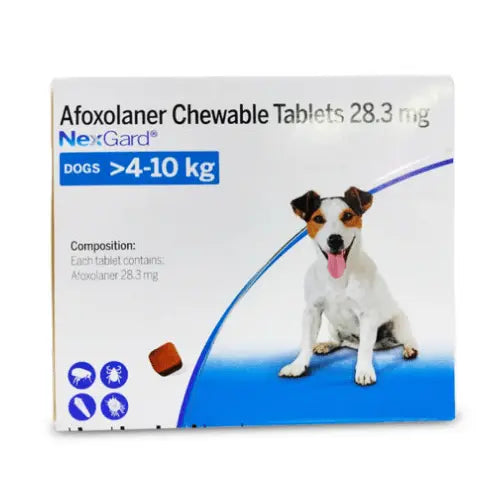 NexGard Chewable Flea & Tick Prevention Tablet for Dogs 4–10kg
