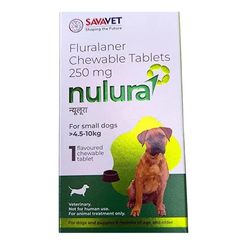 Savavet Nulura (Fluralaner) Tick & Flea Tablet for Small Dogs (4.5–10 kg)