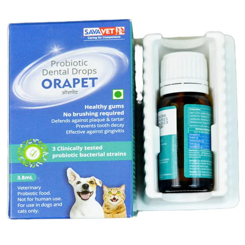Savavet Orapet Probiotic Dental Drops for Dogs & Cats (3.8ml)