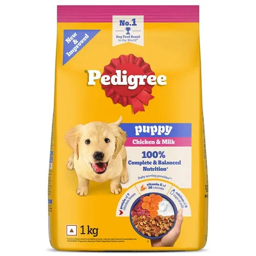 Pedigree Chicken and Milk Puppy Dog Dry Food pack