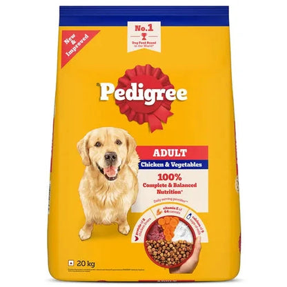 Pedigree Chicken and Vegetables Adult Dog Dry Food Dog Pedigree 20kg 