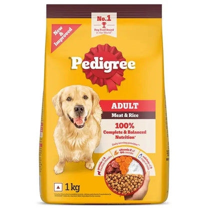 Pedigree Meat and Rice Adult Dog Dry Food pack