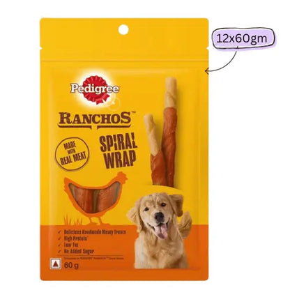 Pedigree Ranchos Spiral Wrap Chicken & Smokey Lamb Dog Treats