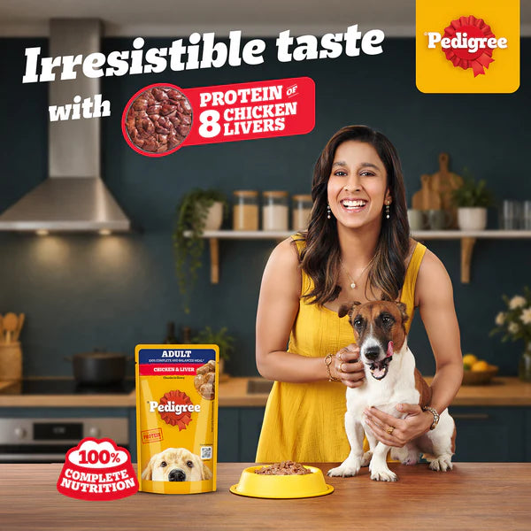 Pedigree Chicken and Liver Chunks in Gravy Adult Dog Wet Food (130g)