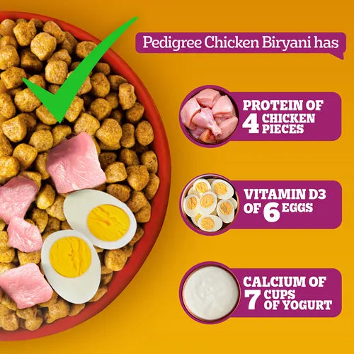 Pedigree Chicken Biryani Flavour Adult Dog Dry Food pack