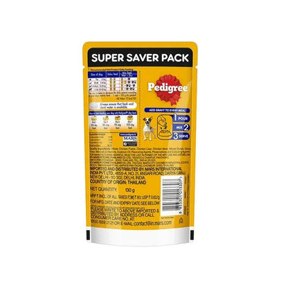 Pedigree adult wet dog food chicken and liver gravy pouch