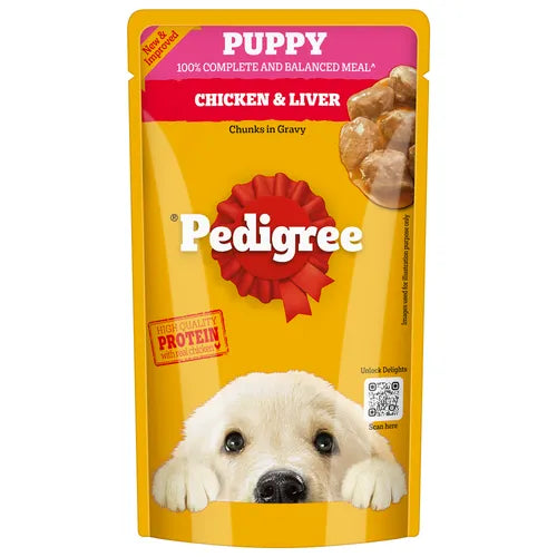 Pedigree complete nutrition puppy food pouch
