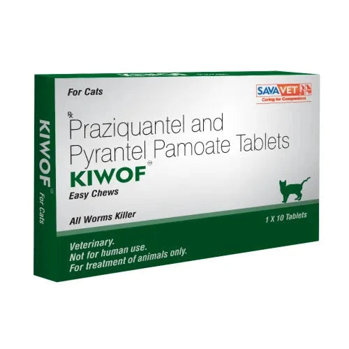 Savavet Kiwof Cat Deworming Tablet (pack of 10 tablets) Cat Savavet 