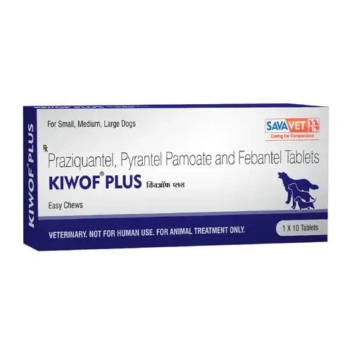 Savavet Kiwof Plus Dog Deworming Tablet (pack of 10 tablets) Dog Savavet 