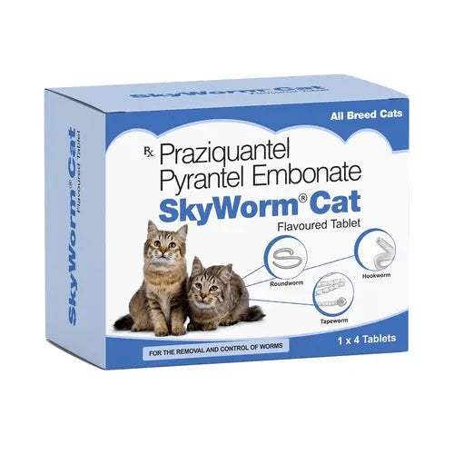 Skyec Skyworm Cat Deworming Tablet (pack of 4 tablets) Cat Skyec 