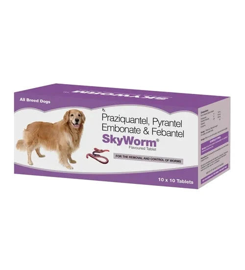 Skyec Skyworm Dog Deworming Tablet pack of 10