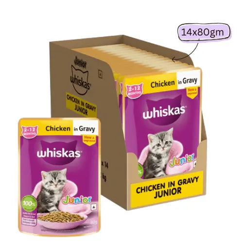 Whiskas Chicken in Gravy Meal Kitten Cat Wet Food